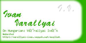 ivan varallyai business card